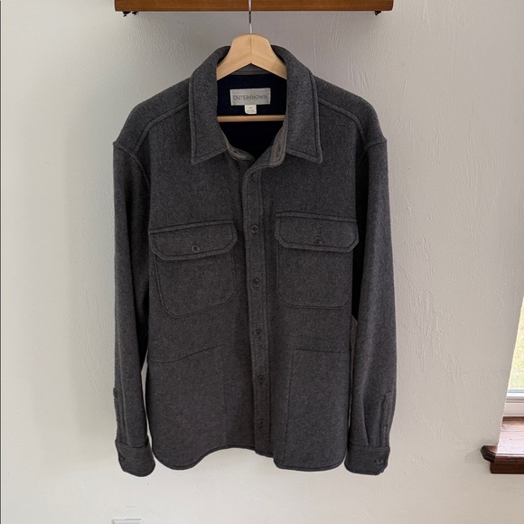 NWOT Outerknown Men's Charcoal Woolten Manteco Shacket
